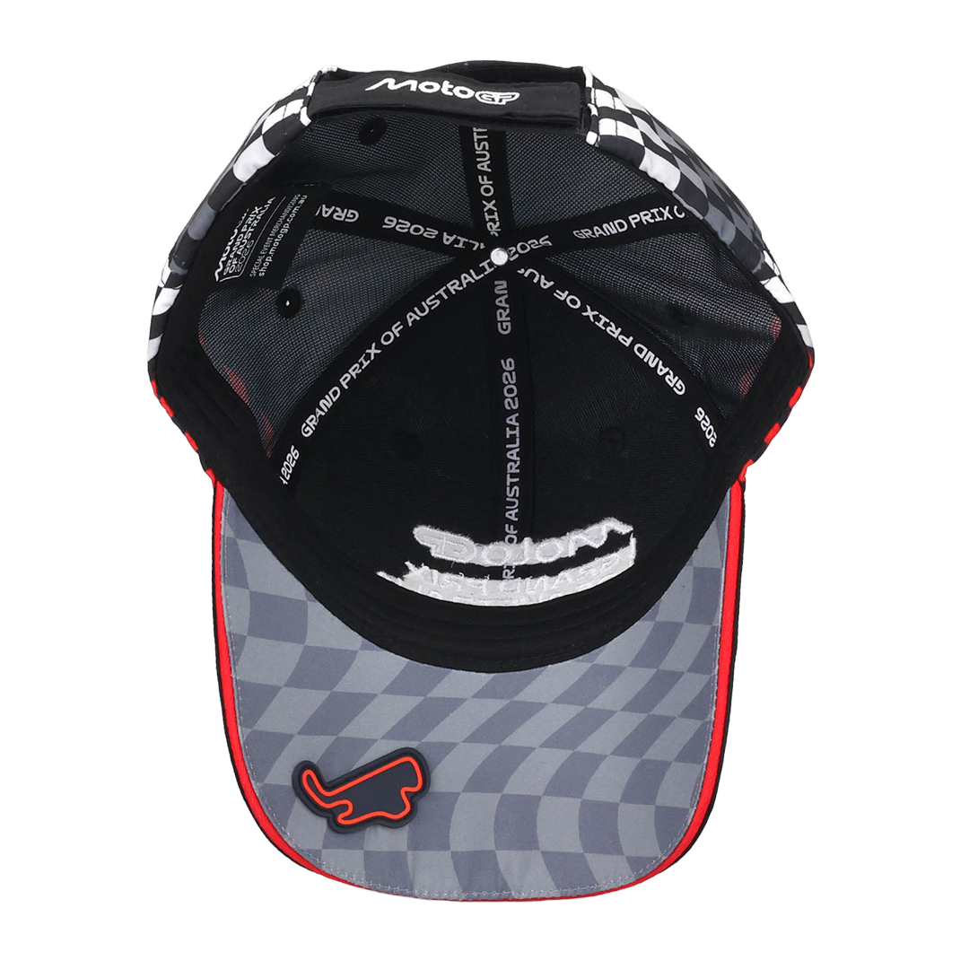 2026 KIDS SUBLIMATED CHECK CAP [BLACK/RED]