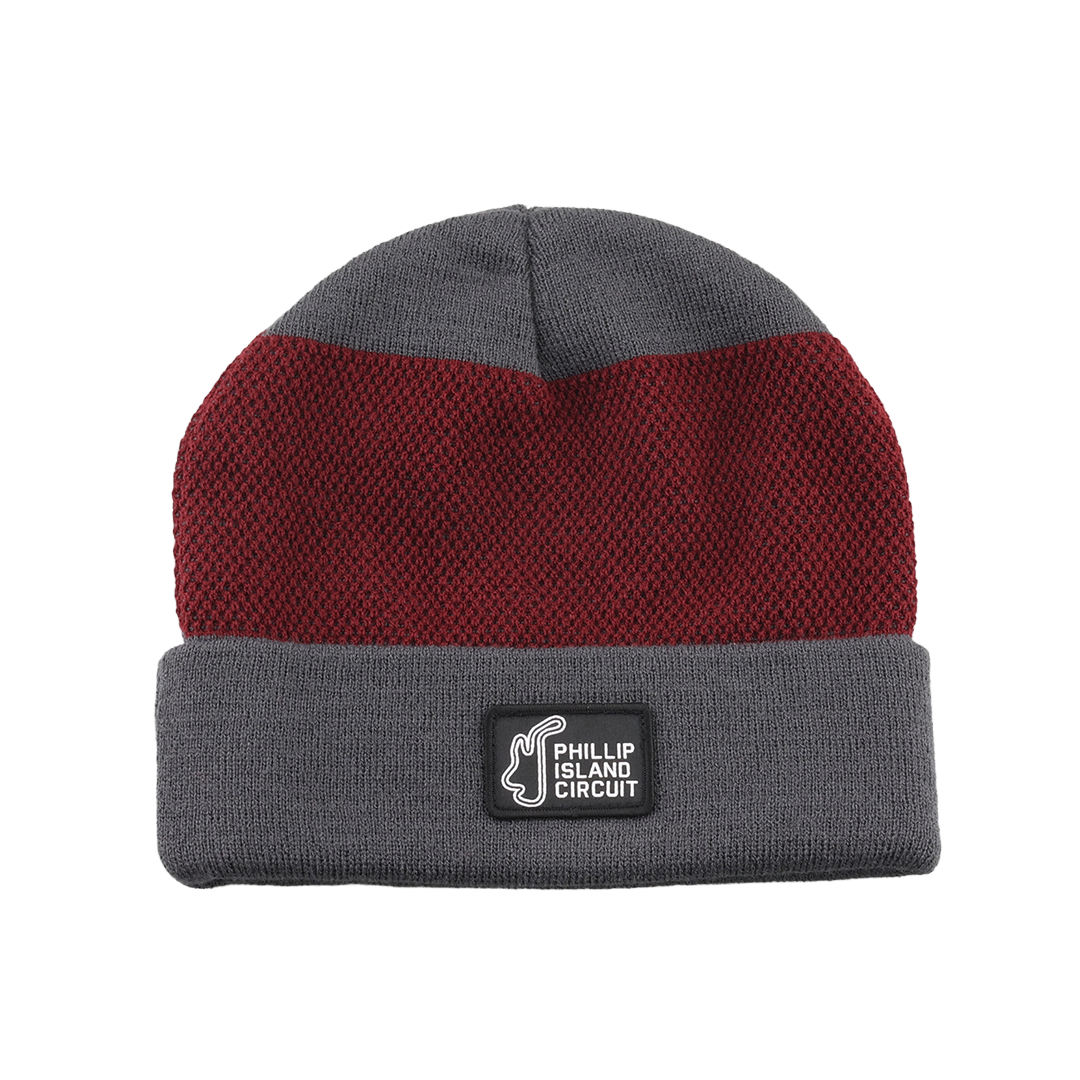 2026 BEANIE [CHARCOAL/MAROON]