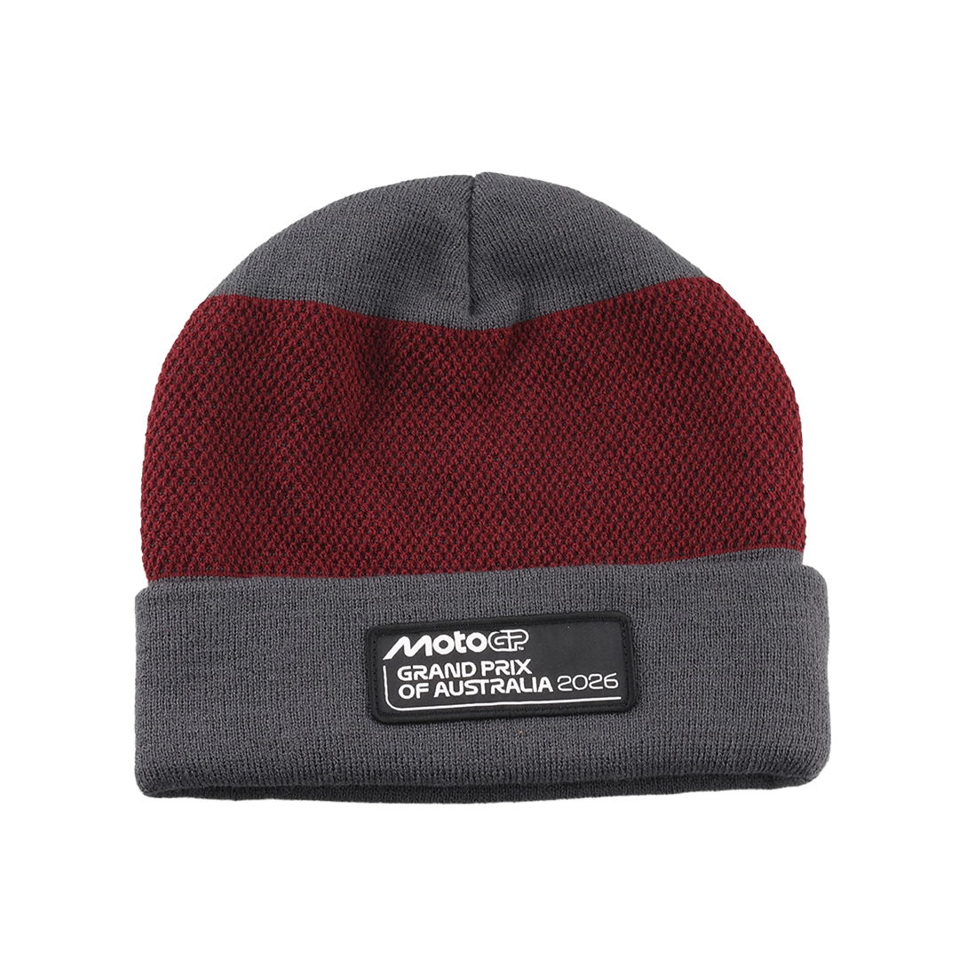 2026 BEANIE [CHARCOAL/MAROON]