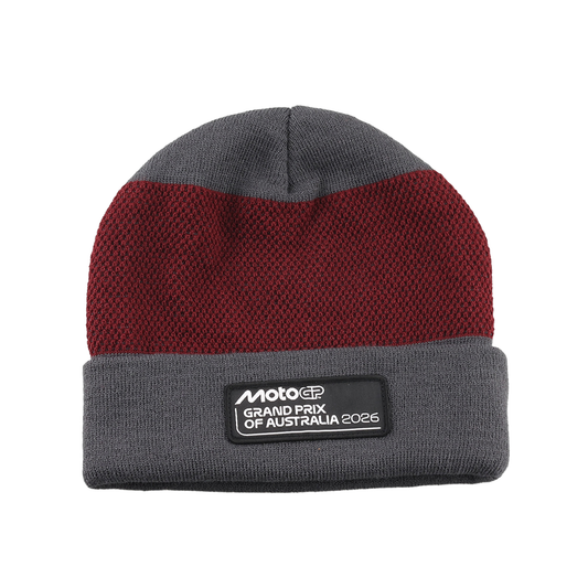 2026 BEANIE [CHARCOAL/MAROON]