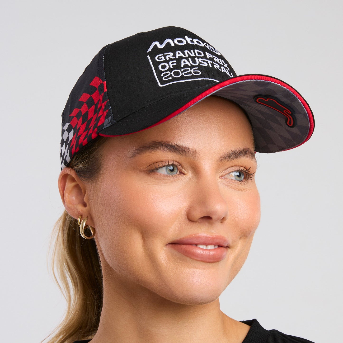 2026 SUBLIMATED CHECK CAP [BLACK/GREY]