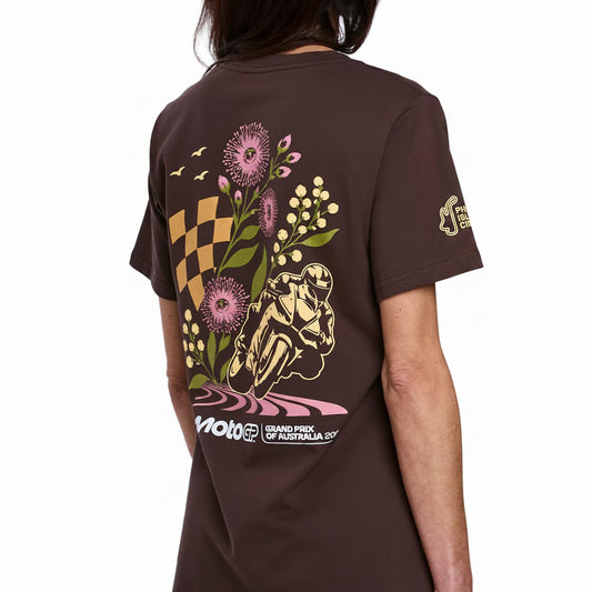 Womens Flora Tee - Espresso